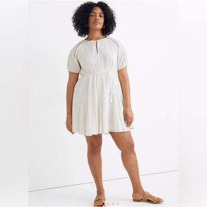 Madewell Eyelet Tassel-Tie Mini Dress